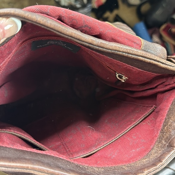 Bruno Rossi Brown Leather Messenger Style Crossbody Bag Made in Italy MCB6734R - Picture 9 of 15